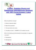 Radiation Physics & Radiobiology &ndash; 4 Safety &lpar;2025&sol;2026&rpar; &vert; 250&plus; Exam Questions with Answers &vert; Medical Imaging&comma; AEC&comma; X-ray Production