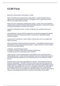 CCIM Final Questions and Answers 100&percnt; Solved