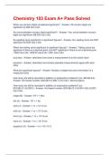 Chemistry 103 Exam A&plus; Pass Solved