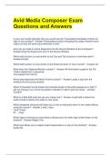Avid Media Composer Exam Questions and Answers 