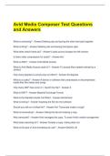 Avid Media Composer Test Questions and Answers 
