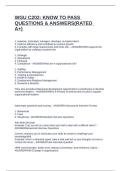 WGU C202&colon; KNOW TO PASS QUESTIONS & ANSWERS&lpar;RATED A&plus;&rpar;