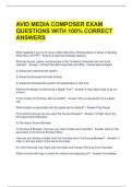 AVID MEDIA COMPOSER EXAM QUESTIONS WITH 100&percnt; CORRECT ANSWERS 