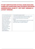 TF-CBT CERTIFICATION ACTUAL EXAM 2025-2026  COMPLETE QUESTIONS AND ACCURATE DETAILED  ANSWERSREAL EXAM TF &ndash;CBT CERT GRDAED A&plus;  LATEST VERSION   