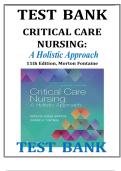 Critical Care Nursing: A Holistic Approach – 11th Edition by Morton & Fontaine | Complete Test Bank