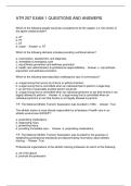 ATR 257 EXAM 1 QUESTIONS AND ANSWERS