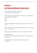 Mobile C-arm Responsibilities & Supervision ACTUAL Questions and CORRECT Answers