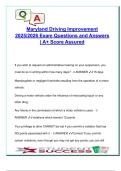 Maryland Driving Improvement Exam &ndash; 80&plus; Solved Questions &vert; Traffic Laws&comma; DUI&comma; Road Safety Rules &ndash; 2025&sol;2026