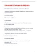 FLUOROSCOPY ARRT EXAM AND STUDY GUIDE NEWEST 2025 TEST BANK&vert; COMPLETE 550 REAL EXAM QUESTIONS AND CORRECT DETAILED ANSWERS &lpar;VERIFIED ANSWERS&rpar; GRADED A&plus;&vert; ARRT FLUOROSCOPY EXAM PREP 2025 &lpar;MOST RECENT&excl;&excl;&rpar;
