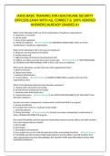 IAHSS BASIC TRAINING FOR HEALTHCARE SECURITY OFFICERS EXAM WITH ALL CORRECT & 100&percnt; VERIFIED ANSWERS&vert;ALREADY GRADED A&plus;