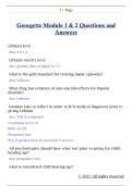 Georgette Module 1 & 2 Questions and  Answers