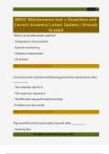 MSSC Maintenance test 1 Questions and  Correct Answers/ Latest Update / Already  Graded