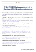 NHA CEHRS Final practice test review  Questions ONLY Questions and Answers 