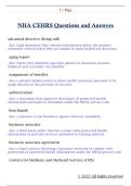 NHA CEHRS Questions and Answers