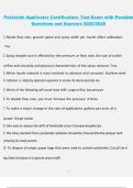 Pesticide Applicator Certification Test Exam with Possible Questions and Answers 2025&sol;2026