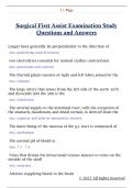 Surgical First Assist Examination Study  Questions and Answers