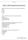 TEST 2&colon; AHS 110 Questions and Answers