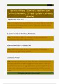 Guam Drivers License Questions and  Correct Answers&sol; Latest Update &sol; Already  Graded 