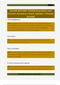 GUAM NOTARY EXAM Questions and  Correct Answers&sol; Latest Update &sol; Already  Graded