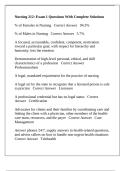 Nursing 212&colon; Exam 1 Questions With Complete Solutions