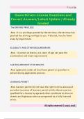 Guam Drivers License Questions and  Correct Answers&sol; Latest Update &sol; Already  Graded