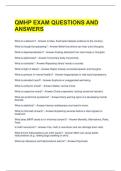 QMHP EXAM QUESTIONS AND ANSWERS 