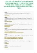 CMIT 326&vert; ENGINEERING & TECHNOLOGY COMPUTER SCIENCE CMIT&vert; FINAL EXAM WITH 100&percnt; CORRECT AND VERIFIED ANSWERS&vert; PASSED AND ALREADY RATED A&plus; NEW