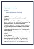 Nursing Health Assessment&colon; A Clinical Judgment Approach&comma; 4th Edition &lpar;Jensen & Smock&rpar; &ndash; Complete Test Bank &vert; NCLEX & HESI Prep