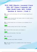 WGU D402 Objective Assessment &lpar;Latest 2026&sol; 2027 Update&rpar; Community and Public Health Guide&vert; 100&percnt; Verified Questions & Answers &vert; Grade A