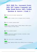 WGU D402 Pre- Assessment &lpar;Latest 2026&sol; 2027 Update&rpar; Community and Public Health Review&vert; 100&percnt; Verified Questions & Answers &vert; Grade A