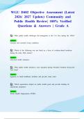 WGU D402 Objective Assessment &lpar;Latest 2026&sol; 2027 Update&rpar; Community and Public Health Review&vert; 100&percnt; Verified Questions & Answers &vert; Grade A