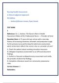 Nursing Health Assessment&colon; A Clinical Judgment Approach 4th Edition Test Bank &vert; Jensen & Smock &vert; NCLEX&sol;HESI Prep
