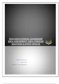 WGU EDUCATIONAL LEADERSHIP D016 ASSESSMENT 100&percnt; VERIFIED SOLUTION &lpar;LATEST UPDATE