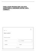 FINAL EXAM REVIEW NUR 165 ECPI QUESTIONS & ANSWERS RATED 100&percnt; CORRECT&period;