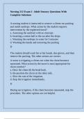 Nursing 212 Exam 1- Adult Sensory Questions With Complete Solutions