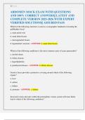 ABDOMEN MOCK EXAM WITH QUESTIONS  AND 100&percnt; CORRECT ANSWERS&vert;&vert; LATEST AND  COMPLETE VERSION 2025-2026 WITH EXPERT  VERIFIED SOLUTIONS&vert;&vert; ASSURED PASS 