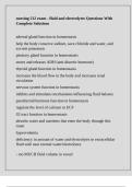 nursing 212 exam - fluid and electrolytes Questions With Complete Solutions