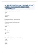 ATI PROCTORED NUTRITION EXAM STUDY GUIDE QUESTIONS WITH CORRECT ANSWERS 2025