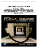 Criminal Behavior &ndash; A Psychological Approach&comma; 12th Edition &lpar;Bartol&rpar; &vert; Complete Test Bank &lpar;Chapters 1&ndash;16&rpar;