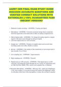 AAERT CER FINAL EXAM STUDY GUIDE  2025&sol;2026 ACCURATE QUESTIONS AND  VERIFIED CORRECT SOLUTIONS WITH  RATIONALES &vert;&vert; 100&percnt; GUARANTEED PASS  <RECENT VERSION> 