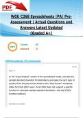 WGU C268 Spreadsheets &vert;PA&vert; Pre-Assessment &vert; 83 Actual Questions and Answers Latest Updated 2025&sol;2026 &lpar;Graded A&plus;&rpar;