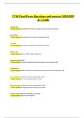 C214 Final Exam 2024 &ndash; Actual Questions with Correct Verified Answers &vert; A&plus; Grade Guaranteed Pass