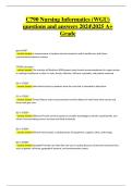 WGU C790 Nursing Informatics OA Exam & Pre-Assessment 2024&sol;2025 &vert; Verified Questions and Answers &vert; A&plus; Grade