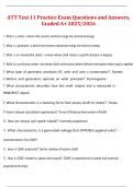 ATT Test 11 Practice Exam &ndash; Questions and Answers &lpar;Graded A&plus;&comma; 2025&sol;2026&rpar;