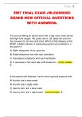 EMT FINAL EXAM JBLEARNING  BRAND NEW OFFICIAL QUESTIONS  WITH ANSWERS&period; 