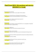 BIOL 546&sol;312 Final Exam Questions and Answers &vert; Verified Solutions &vert; A&plus; Grade 2024&sol;2025