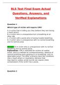 BLS Final Bundled Exams Actual &lpar;Latest 2025 &sol; 2026 Update&rpar; Questions and Verified Answers &vert; 100&percnt; Correct &vert; Grade A&plus;&period; BLS Final Exam &ndash; 3 Exam Versions BLS final exam 2025 practice questions with explanations&period; How to pass BLS final exam 2026 on first attemp