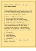 RNPedia&colon; PNLE Overall Test 1 General Exam Questions With Complete Solutions