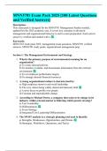 MNN3701 Exam Pack 2025 &lbrack;Latest Questions and Verified Answers&rsqb; &vert;&vert; Management Studies Guide