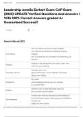 Leadership Amelia Earhart Exam CAP Exam &lpar;2025&rpar; UPDATE Verified Questions And Answers &vert; With 100&percnt; Correct Answers graded A&plus; Guaranteed Success&excl;&excl;